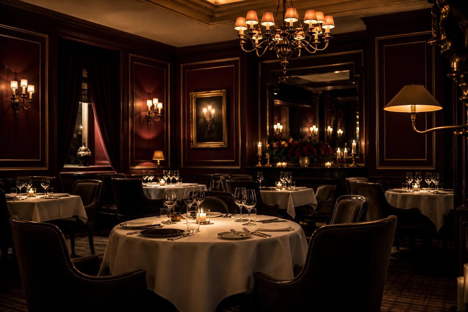Sala de LUMIÈRE al anochecer